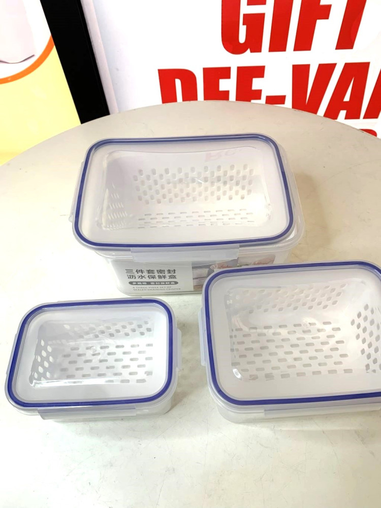 3 set sealed draining crisper