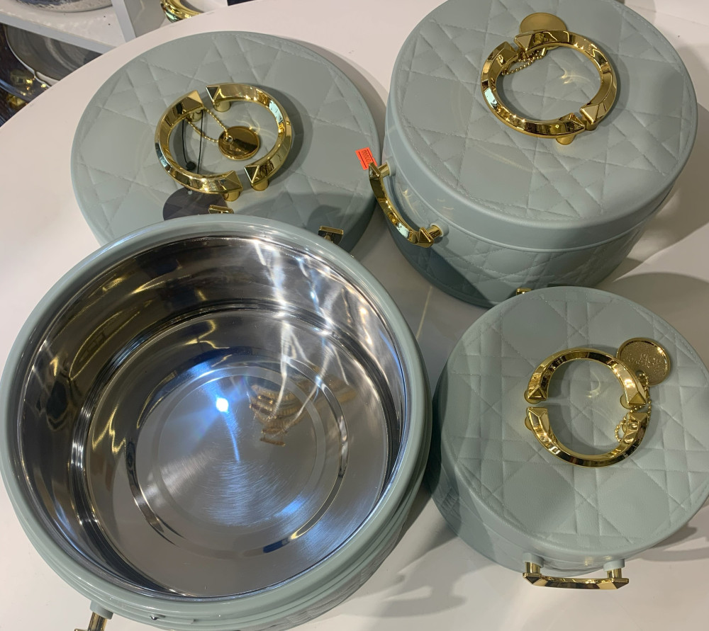 FOREVER GOLD GREEN PATENT FOOD WARMER