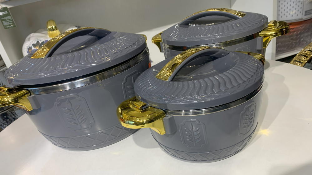 GRAY THERMAL INSULATED CASSEROLE