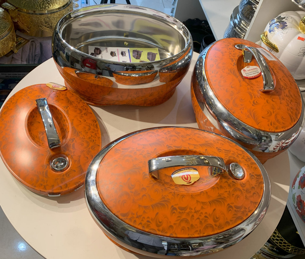 GOLDEN FIRE ORANGE FOOD WARMER