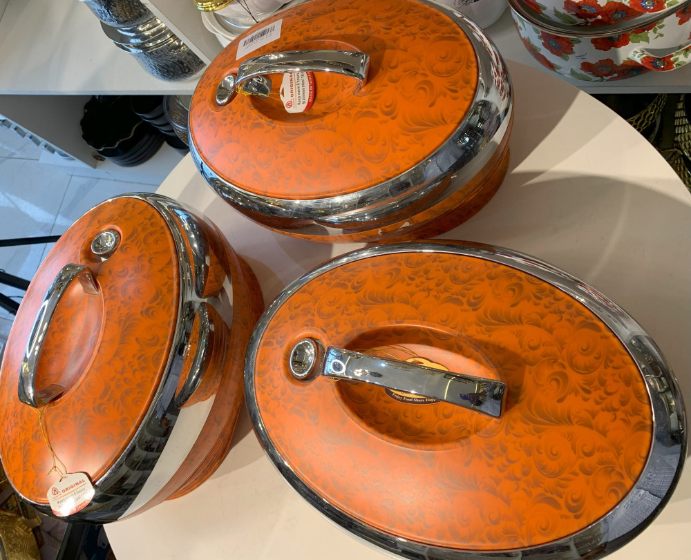 GOLDEN FIRE ORANGE FOOD WARMER