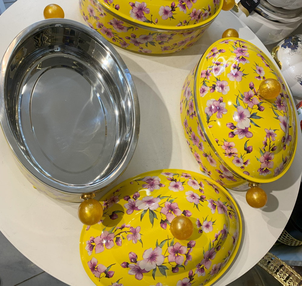 ROSE FLOWER DESIGN FOOD WARMER