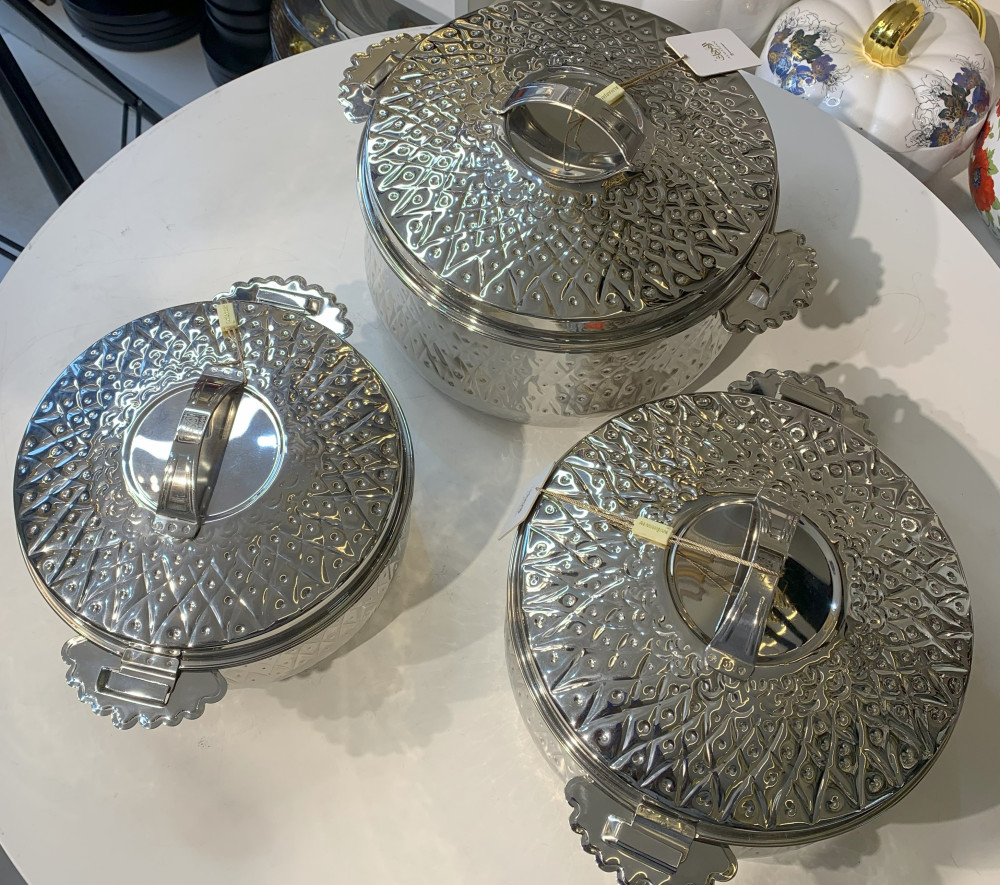 ROUND SLIVER ALMARJAN FOOD WARMER